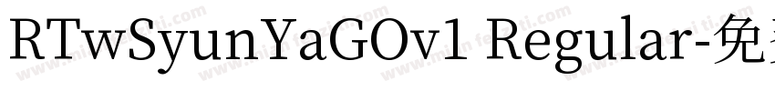 RTwSyunYaGOv1 Regular字体转换